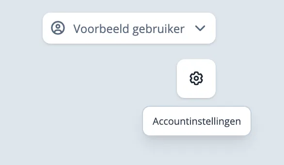 Account instellingen pagina