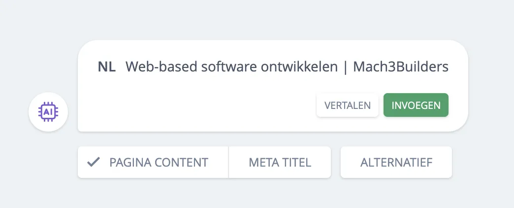 Gegenereerde meta-titel invoegen of vertalen