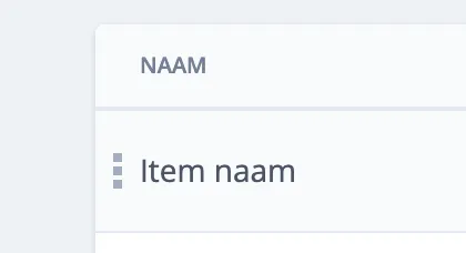 Drag icoon voor handmatig sorteren