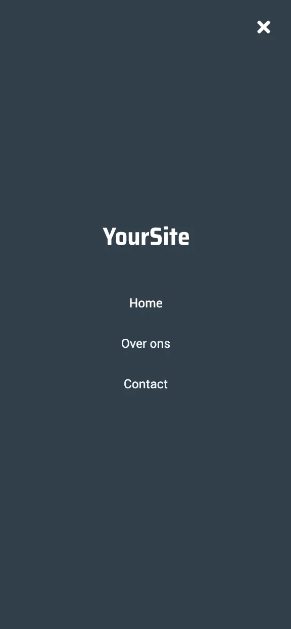 Hamburgermenu op smartphone