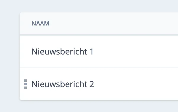 Items slepen naar nieuwe positie
