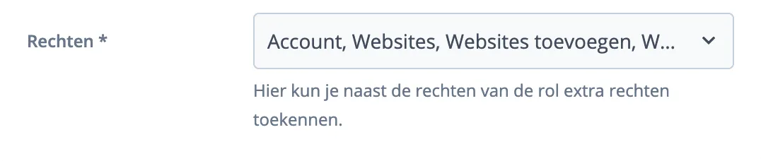 Overzicht van gebruikersrechten
