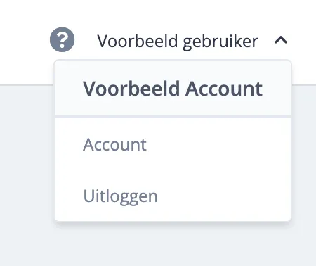 Private label instellingen openen via account