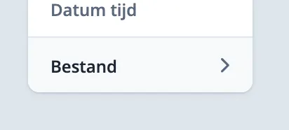 Veld toevoegen bestand optie